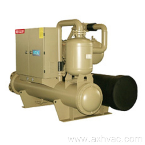 Screw brine chiller for HVAC system